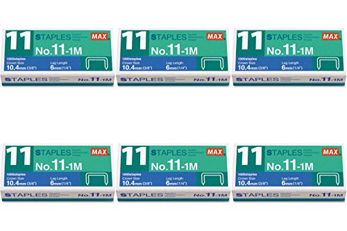 Office 4 All Max. 11-1M Heftklammern Für Vaimo Hefter, 6 Packungen Office 4 All Max. 11-1M Heftklammern Für Vaimo Hefter, 6 Packungen von Max