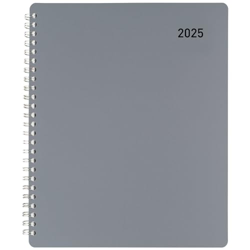 Office Depot Monatsplaner 2025, 17,8 x 22,9 cm, Silber, Januar bis Dezember, OD001730 von Office Depot