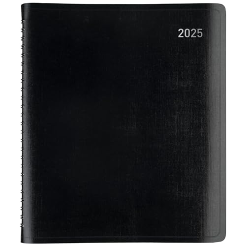 Office Depot OD712000 Wochen-/Monatsplaner 2025, 17,8 x 22,9 cm, Schwarz, Januar bis Dezember von Office Depot