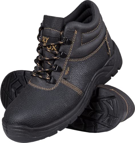 Ogrifox OX-SLX-T-OB Arbeitsschuhe Herren, Damen | Sicherheitsschuhe | Safety Shoes | ISO EN20347 | Schwarz-Gold | Größe 45 von Ogrifox