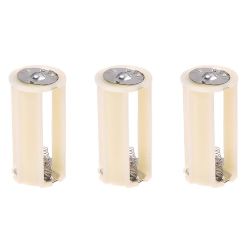 Ohewiiuk 3X Grauweiss Zylinder Batteriehalter Adapter Fuer 3x1.5V AA Batterien von Ohewiiuk