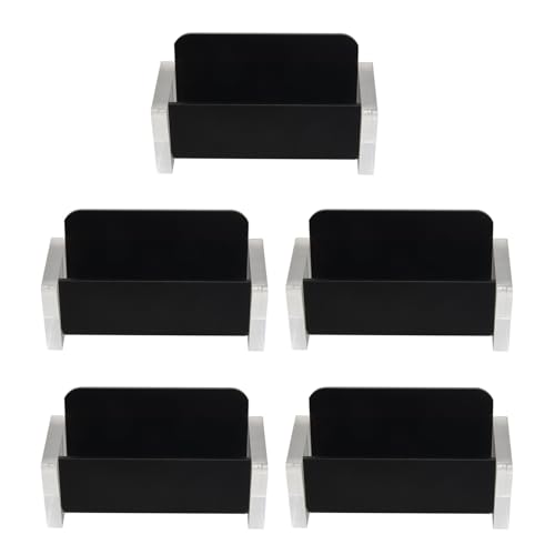 Ohewiiuk 5X Acryl Desktop Visiten Karten Halter Display für Schreibtisch Eleganter Visiten Karten StäNder für BüRo Schwarz von Ohewiiuk