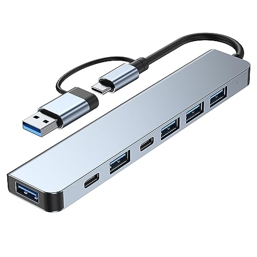 USB C Hub, 5 in 1 USB C-auf-USB-Adapter mit 4K-HDMI, 1 USB-3.0-Anschluss und 2 USB-2.0-Anschlüssen, kompatibel mit MacBook iPad XPS, USB-C-Hub, Dell XPS Typ-C-Geräten von OhhGo