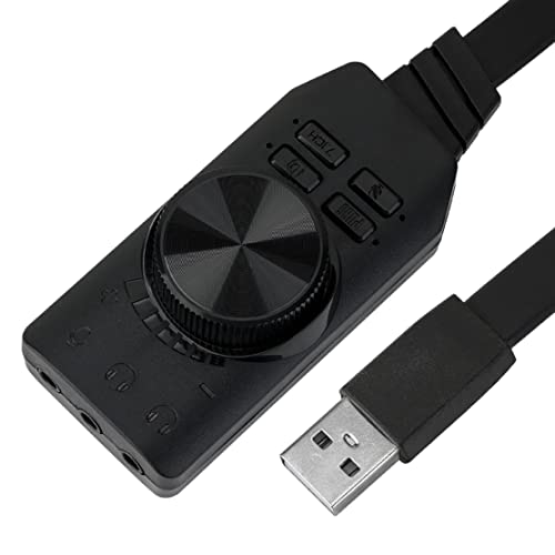Ohsilv USB Soundkartenadapter 7.1 Kanal 3,5 Mm Audioschnittstelle USB2.0 Mikrofon Headset Universal Computerspiel Soundkarte von Ohsilv