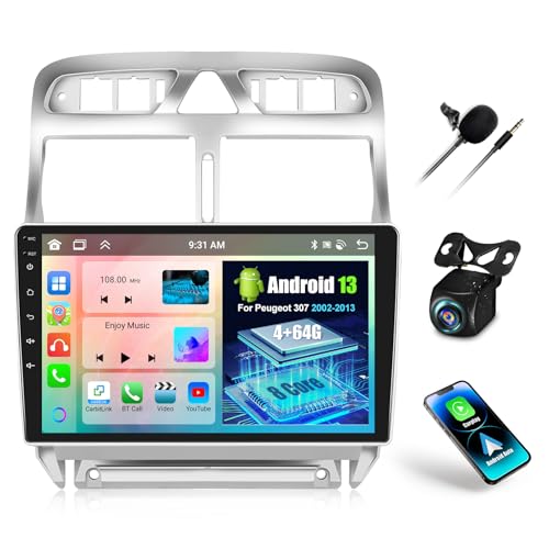 OiLiehu 4+64G 8 Kern Android 13 2Din Radio CarPlay Android Auto für Peugeot 307/307 CC/307 SW 2002-2013 Autoradio Mit Bildschirm 9 Zoll mit Bluetooth GPS FM RDS WiFi SWC DSP/EQ+Rückfahrkamera OiLiehu 4+64G 8 Kern Android 13 2Din Radio CarPlay Android Auto für Peugeot 307/307 CC/307 SW 2002-2013 Autoradio Mit Bildschirm 9 Zoll mit Bluetooth GPS FM RDS WiFi SWC DSP/EQ+Rückfahrkamera von OiLiehu