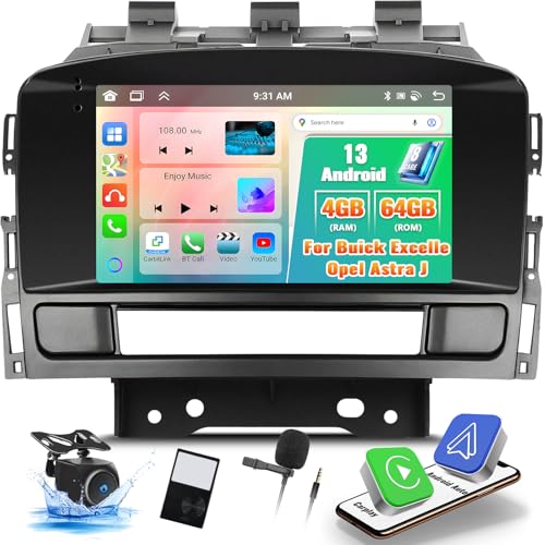 OiLiehu 4+64G 8 Kern Android 13 Doppel Din Radio Carplay Android Auto Autoradio Mit Bildschirm 7 Zoll für Buick Excelle GT XT/Opel Astra J 2010-2014 mit Bluetooth GPS FM RDS WiFi SWC DSP/EQ von OiLiehu