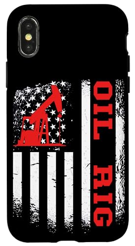 Hülle für iPhone X/XS Ölplattform USA Amerikanische Flagge Oilfield Man Roughneck Oil Field von Oil Rig Oilfield Man Roughneck Oilman Onshore