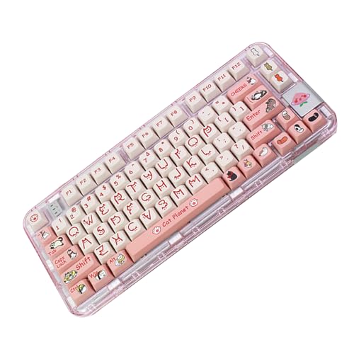 Oilmal Cat Planet Pink 131 Tasten PBT XDA Höhen Tastenkappe DIY Kreative Mechanische Tastatur Tastenkappe Für 61/87/104/108 Tastenkappen Xda Profil Tastenkappen von Oilmal