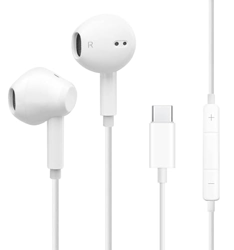 USB C Kopfhörer,In-Ear Kopfhörer mit Kabel Typ C,Kabelgebundene Kopfhörer mit Mikrofon und Lautstärkeregler,HiFi-Stereo-Ohrhörer Kompatibel für iPhone 15 Pro Max Samsung S24 S23 S22,Google Pixel 8 7 6 von Oit RoTib