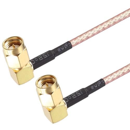 Oiyagai 2 Stück 1 m/39,3" SMA Male Right Angle zu SMA Male Right Angle Verlängerung RG316 Koaxialkabel Jumper ideal zur Signalübertragung von Oiyagai