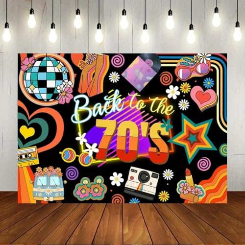 70er-Jahre-Disko-Party-Hintergrund | Polyester-Banner für Geburtstags- und Motto-Events | Retro-Dekor im 70er-Jahre-Stil mit Discokugel, Neon-Tanznacht240X180cm 70er-Jahre-Disko-Party-Hintergrund | Polyester-Banner für Geburtstags- und Motto-Events | Retro-Dekor im 70er-Jahre-Stil mit Discokugel, Neon-Tanznacht240X180cm von OkGoooDYY