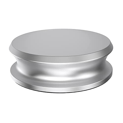 Okeeyseda Aluminium-Vinyl-Schallplatten-Gewichtsstabilisatorscheibe, Ausbalancierte Klemme für Plattenspieler, LP-Plattenspieler, ZubehöR, Silber von Okeeyseda