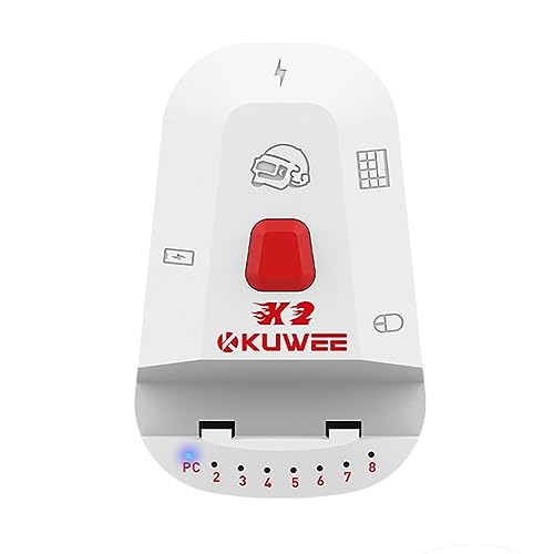 Okeeyseda Tastatur-Maus-Konverter X2 Bluetooth USB 5.1-Konverter, Kabelgebundene Tastatur und Maus zu Kabellosem Hub-Adapter, Unterstützt 8 Geräte für Tablet, Laptop, Mobilgerät von Okeeyseda