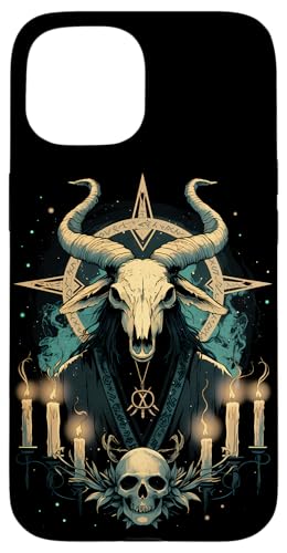 Hülle für iPhone 15 Satanische Ziege Okkultes Designs Gothic Baphomet von Okkult Geschenk Teufel Ziege Satan