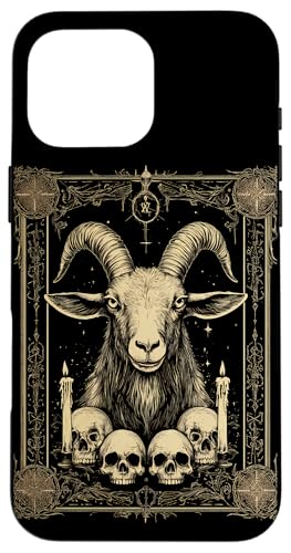 Hülle für iPhone 16 Pro Max Satanische Ziege Okkultes Designs Gothic Baphomet von Okkult Geschenk Teufel Ziege Satan