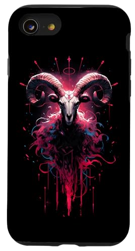 Hülle für iPhone SE (2020) / 7 / 8 Satanische Ziege Okkultes Designs Gothic Baphomet von Okkult Geschenk Teufel Ziege Satan