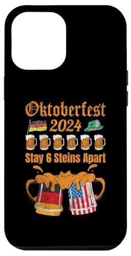 Hülle für iPhone 12 Pro Max Oktoberfest 2024 6 Stein Apart Bier Oktober Lustig Trinken von Oktoberfest 2024 6 Stein Apart Beer October Party