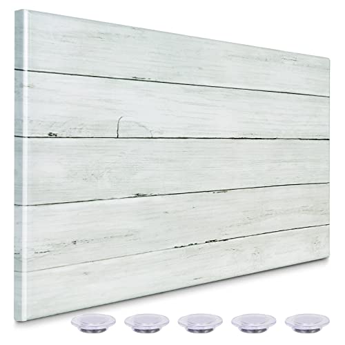 Okydoy White Plank Print Surface Board,30 x 40 cm Dekorative Whiteboard für Wand mit Design, rahmenlose trocken abwischbare Tafel für Wand (Planke, 4030, 1 Stück) von Okydoky