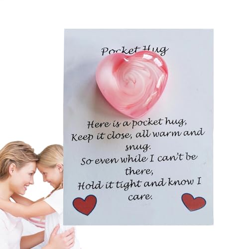 Oldmoom Little Pocket Hug Heart, Herzsteinkarten | Pocket Hug Cards Andenken - Kleines inspirierendes Geburtstagsandenken zum Erntedankfest und Muttertag von Oldmoom