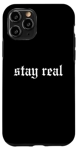 Bleib echt - Retro-Oldschool-Rapper Slang Hip Hop Rap Hülle für iPhone 11 Pro von Oldschool Apparel Gifts For Hip Hop Music Lovers