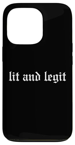 Lit And Legit - Retro-Oldschool-Rapper, Slang, Hip-Hop-Rap Hülle für iPhone 13 Pro von Oldschool Apparel Gifts For Hip Hop Music Lovers