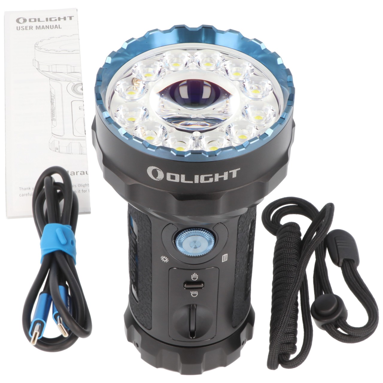 LED-Taschenlampe Olight Marauder 2 max. 14.000 Lumen, Leuchtweite bis zu 800 Meter weit von Olight