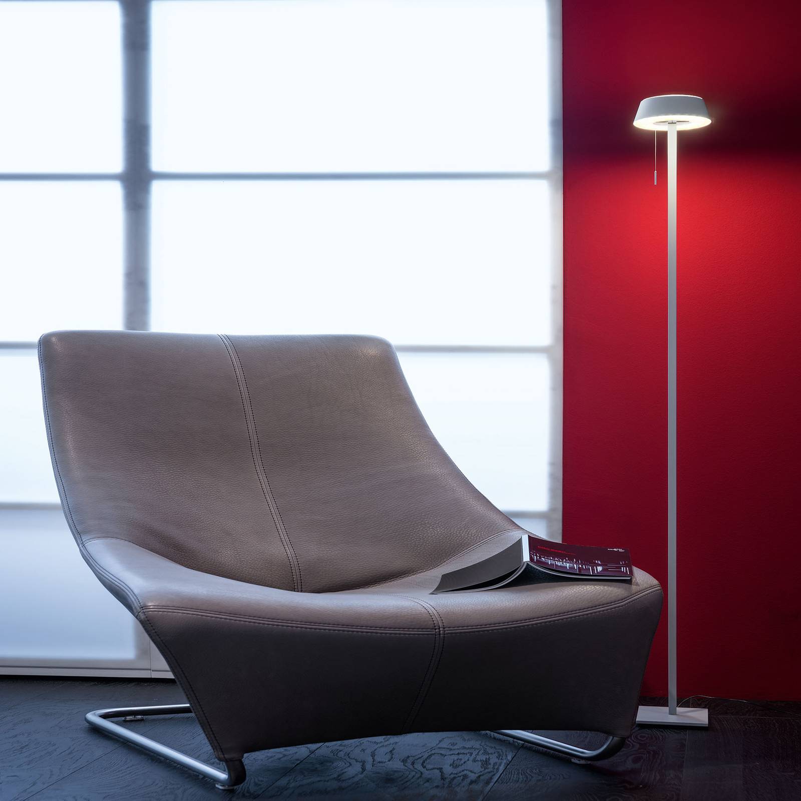 OLIGO Glance LED-Stehlampe grau matt von Oligo