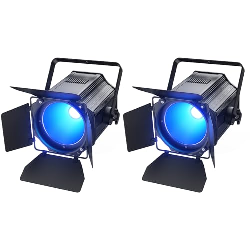 2er 200 W COB LED Par Scheinwerfer 6-in-1 RGBWA+UV DJ Bühnenlicht mit Abschirmklappen, Warm-Kaltweiß Par Strahler mit DMX512/Auto/Sound Discolichter für Party Konzert Kirche Hochzeit Theater von Oloaxolx