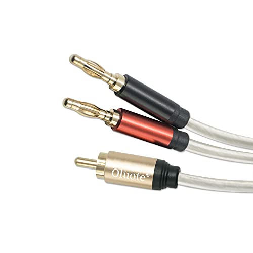 Oluote Kabel für Lautsprecher, RCA Männlich zu Bananenstecker, Akustikkabel, Bananenstecker Adapter für Lautsprecher,Verstärker und Subwoofer (3M) von Oluote