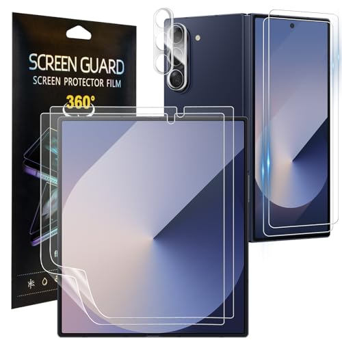 Olycism 2 Stück Schutzfolie für Samsung Galaxy Z Fold 6 mit Objektivschutz Geeignet für Klappbildschirme Explosionssicheres Keine Blasen Anti-Fingerabdrücke HD-Bildschirmfolie von Olycism