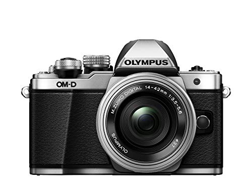 Olympus OM-D E-M10 Mark II Kit, Micro Four Thirds Systemkamera (16 Megapixel, 5-Achsen Bildstabilisator, elektronischer Sucher) + M.Zuiko 14-42mm EZ Zoomobjektiv, silber von Olympus