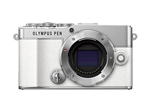Olympus Pen E-P7 Micro-Four-Thirds-Systemkamera, 20-MP-Sensor, 5-Achsen-Bildstabilisation, neigbarer und hochauflösender LCD-Bildschirm, 4K-Video, Wi-Fi, Farb- und Monochromprofilsteuerung, weiß von Olympus