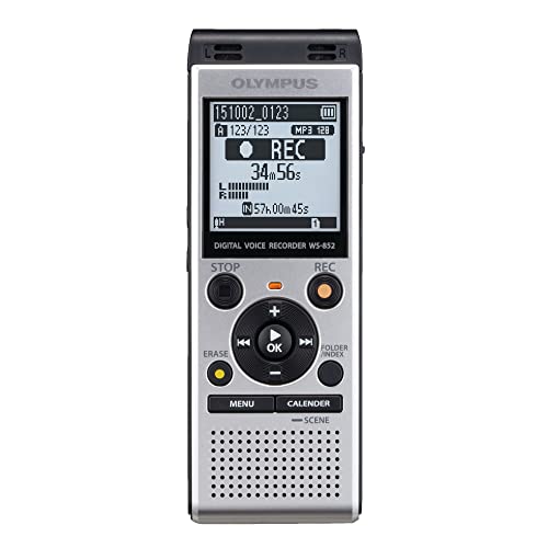 Olympus WS-852 Silber Diktiergerät mit echtem Stereo-Mikrofon, 4 GB, 110 Stunden Akkulaufzeit, microSD externer Speicher, USB, mit MP3-Dateiformat. Olympus WS-852 Silber Diktiergerät mit echtem Stereo-Mikrofon, 4 GB, 110 Stunden Akkulaufzeit, microSD externer Speicher, USB, mit MP3-Dateiformat. von Olympus