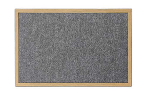 Ommda Kork Pinnwände Rechteckig Holzrahmen Korktafel Memoboards Pinnwand Wand Filz mit Klettverschluss für Büro Grau,60x90cm von Ommda