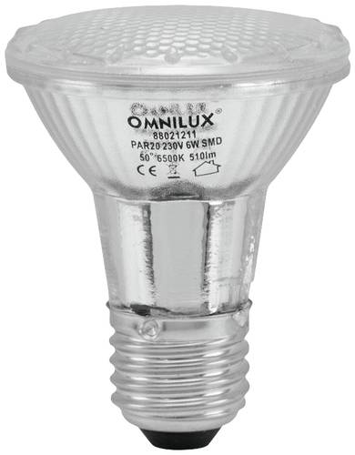 Omnilux 88021211 LED EEK F (A - G) E27 6W Kaltweiß (Ø x L) 64mm x 86mm 1St. von Omnilux