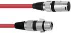 Omnitronic 30220899 XLR Verbindungskabel [1x XLR-Stecker 3 polig - 1x XLR-Buchse 3 polig] 1.00 m Rot (30220899) von Omnitronic