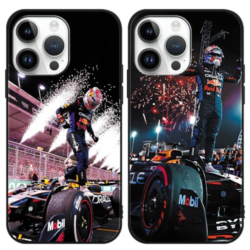 2 Stück Schutzhülle für iPhone 8 iPhone 7 iPhone SE 2022/2020 Hülle 4.7", Max Verstappen Formula 1 Rennfahrer Cool Muster Design, TPU Silikon Schutzhülle Bumper Case für F1 Rennen Fans,Feuerwerk von Omyzo