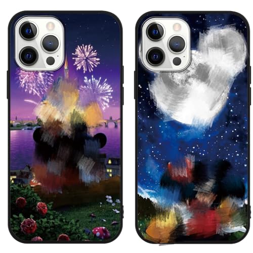 Omyzo [2 Stück] Cartoon Anime Schwarz Handyhülle für iPhone 16 Pro Hülle 6,3",Karikatur Niedlich Handyhülle Cover Sanft TPU Silikon Kratzfest Stoßfest Schützen Case Schutzhülle für iPhone 16 Pro von Omyzo