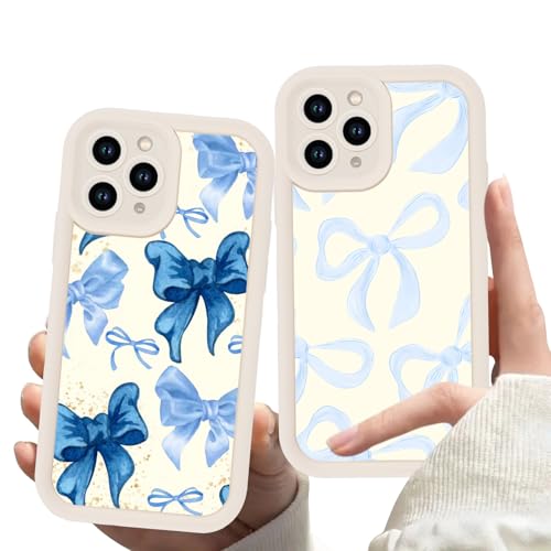 Omyzo 2 Stück HandyHülle für Apple iPhone 13 Pro Max Hülle 6,7", Aesthetic Muster Blaue Schleife Design Schutzhülle Weiche Silikon Kameraschutz Bumper Case für iPhone 13 Pro Max Omyzo 2 Stück HandyHülle für Apple iPhone 13 Pro Max Hülle 6,7", Aesthetic Muster Blaue Schleife Design Schutzhülle Weiche Silikon Kameraschutz Bumper Case für iPhone 13 Pro Max von Omyzo