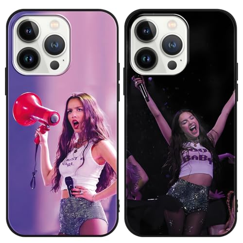 Omyzo 2 Stück Handyhülle für Apple iPhone 15 PRO MAX Hülle 6.7'', Singer Beliebt OliviaRodrigo Prominentes Idol Ästhetik mit Motiv Designs Case Schutzhülle Stoßfest TPU Weich Ultra Dünn Cover von Omyzo