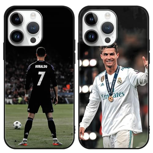 Omyzo 2 Stück Handyhülle für Huawei Mate 20 Pro Hülle 6.39", Cool Sport Fußball Legend Player 7 Mode Muster Case Weich Silikon Stoßfest Cover Schutzhülle für Fans, Soccer von Omyzo