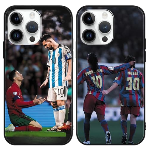 Omyzo 2 Stück Handyhülle für Huawei P smart 2019 Hülle 6.21", Weich Silikon TPU Schutzhülle mit Cool Sport Fußball Legend Player 10 Mode Muster, Stoßfest Bumper Case für Jungen Mädchen, Boys von Omyzo