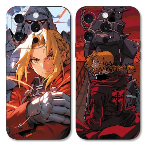 Omyzo 2 Stück Handyhülle für iPhone 11 Pro 5.8", Cool Cartoon Anime Fullmetal Alchemist Muster Design Schutzhülle Weich TPU Silikon Stoßfest Bumper Case für Jungen Mädchen, Space von Omyzo