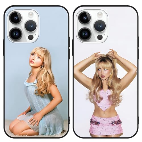 Omyzo 2 Stück Handyhülle für iPhone 13 iPhone 14 6.1", Aesthetic Sabrina Carpenter Muster Design Case, Weich Silikon TPU Stoßfest Bumper Schutzhülle Cover für iPhone 13 iPhone 14, Pretty von Omyzo