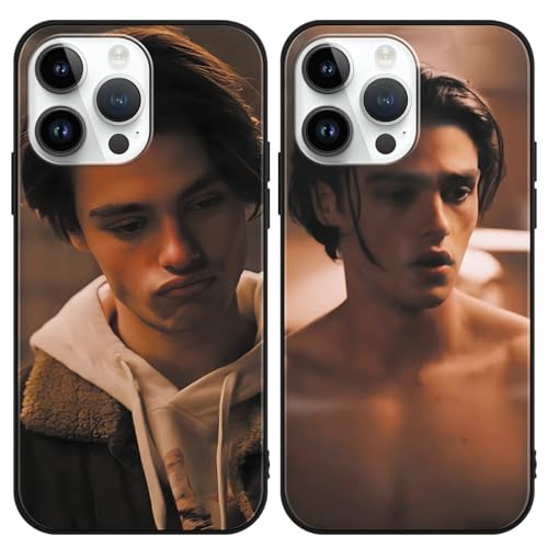 Omyzo 2 Stück Handyhülle für iPhone 14 Pro 6.1", Mode Charme Filmstar Idol Aesthetic Muster Design Case Weich Silikon TPU Stoßfest Bumper Schwarz Schutzhülle Cover für Mädchen Junge, Pout von Omyzo