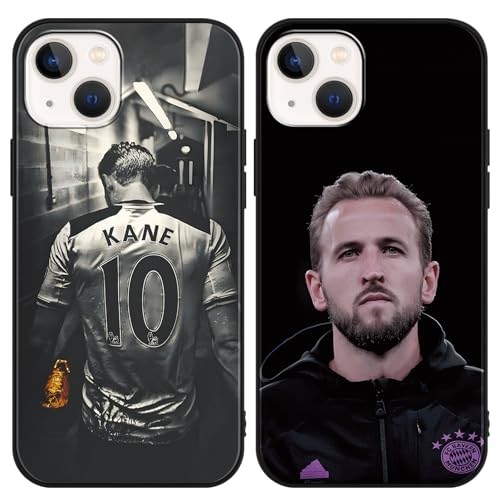 Omyzo 2 Stück Handyhülle für iPhone XS Max 6.5",Cool Harry Kane Aesthetic Charme Idol Kreativität Muster Case,Schwarz Schutzhülle Silikon Hülle TPU Stoßfeste Cover für Football Fans von Omyzo