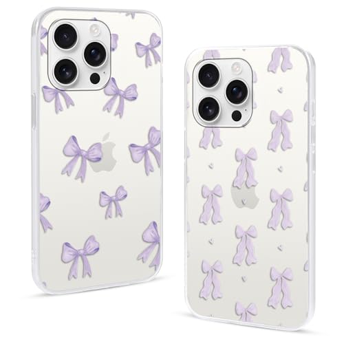 Omyzo 2 Stück Hülle für Xiaomi Redmi Note 11 Pro 4/5G 2022 6,67" Hülle, Transparente Weiches TPU Hülle mit Lila Schleife Muster Ultra Dünne Kratzfeste Silikon Schutzhülle für Redmi Note 11 Pro Omyzo 2 Stück Hülle für Xiaomi Redmi Note 11 Pro 4/5G 2022 6,67" Hülle, Transparente Weiches TPU Hülle mit Lila Schleife Muster Ultra Dünne Kratzfeste Silikon Schutzhülle für Redmi Note 11 Pro von Omyzo