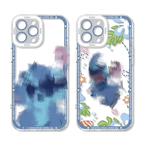 Omyzo [2 Stück] Karikatur Anime Schutzhülle für iPhone 16 Plus Hülle 6,7",Transparente Weiches Silikon TPU Kawaii Niedlich Lustig Charakter Muster Case Bumper Beschützen Handyhülle von Omyzo