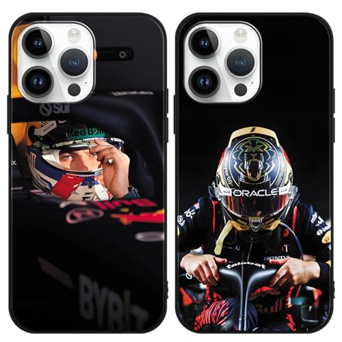 Omyzo 2 Stück Schutzhülle für iPhone 12 Mini Hülle 5.4", Max Verstappen Formula 1 Rennfahrer Ästhetik Cool Muster Design, TPU Weich Silikon Schutzhülle Bumper Case für F1 Formel 1 Rennen Fans,Mode von Omyzo