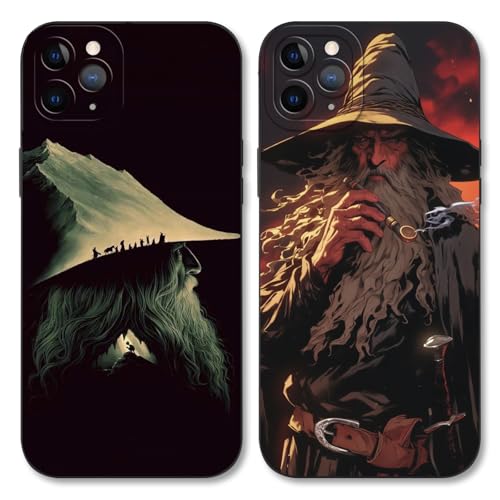 Omyzo 2 Stück Schwarz Handyhülle für Xiaomi Redmi Note 13 Pro 5G/Poco X6 5G 6.67",Cool Fantasy Zauber Filmfiguren Aesthetic Ästhetik Design Muster Case,Schutzhülle Silikon Hülle TPU Stoßfeste Cover von Omyzo